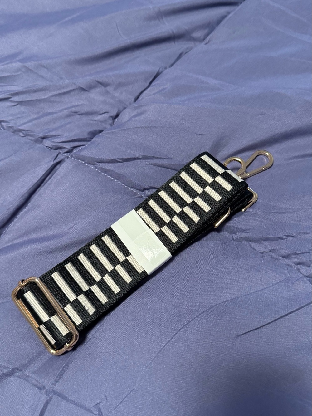 Black and White Patterned Adjustable Strap for Bags